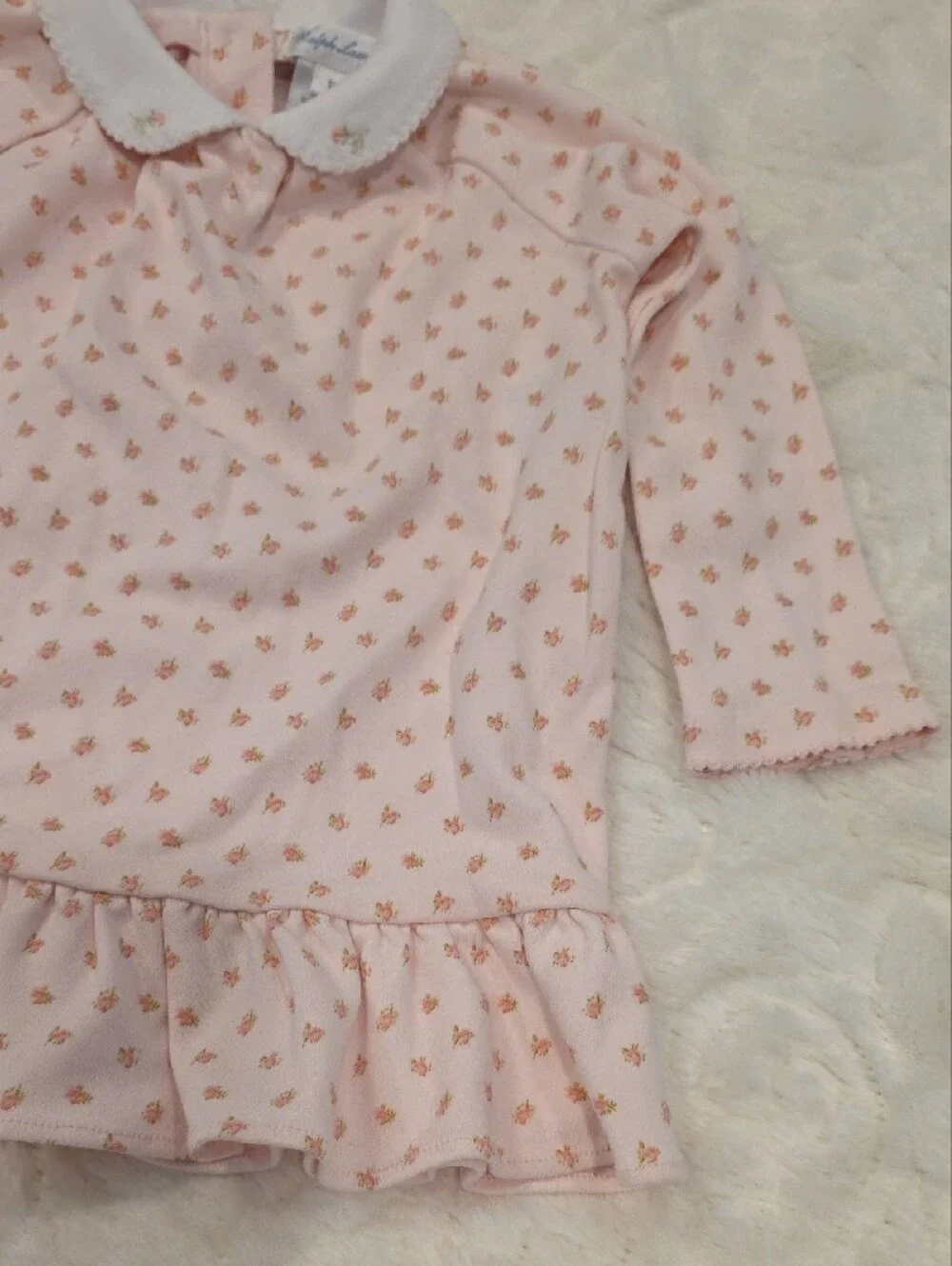 Ralph Lauren Pink Floral Long Sleeve Top & Bloomers Set